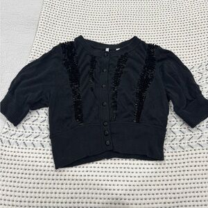 Black Women's Cardigan Sweater